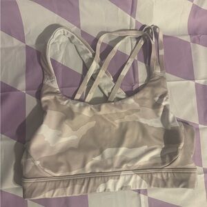 Athleta Warrior Camo Strappy Sports Bra - Size Small